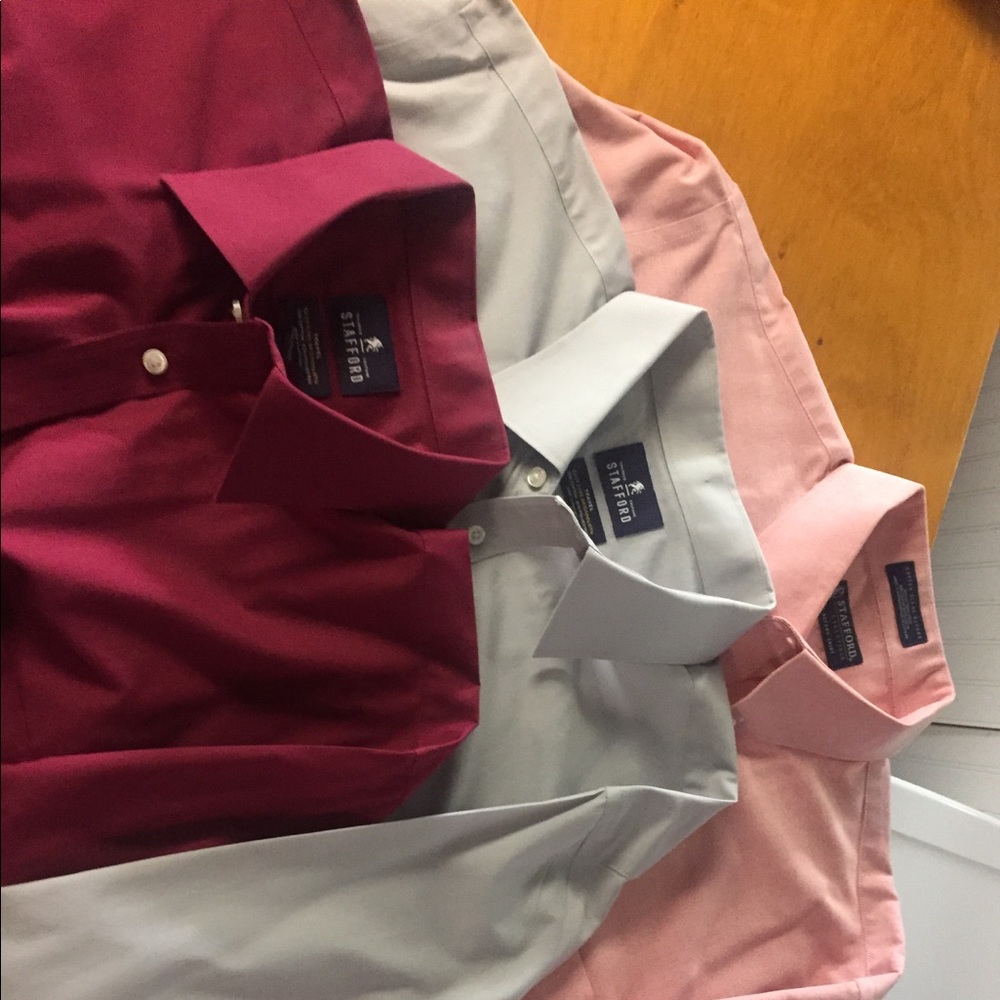 3pack Men’s Stafford Dress Shirts
